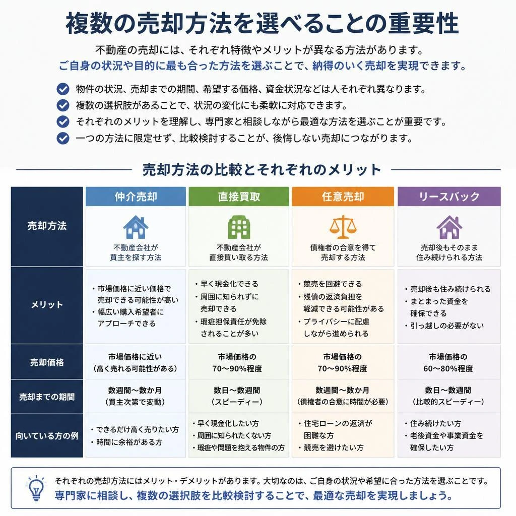 柔軟な売却方法の選択肢
